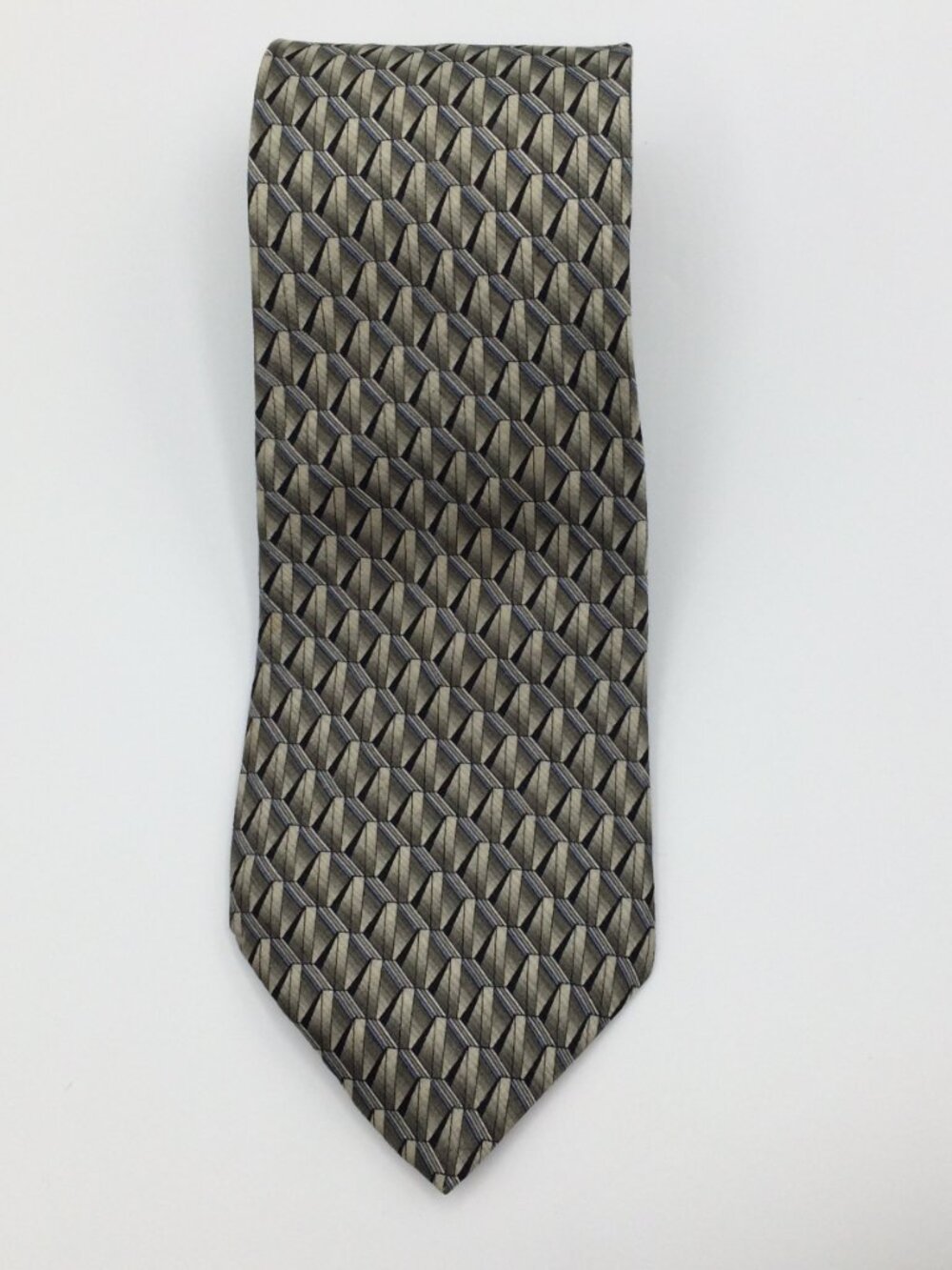 Palatina Men's Multicolor Geometric Pattern 100% Silk 4" X 60" Bias Tie